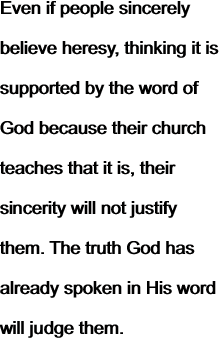Even if people sincerely believe