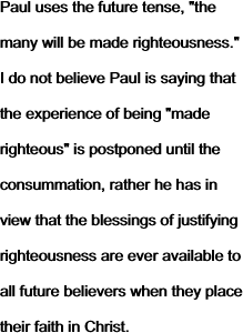 Paul uses the future tense,