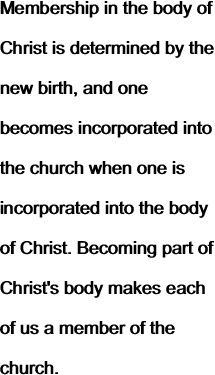 Membership in the body of