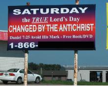 Lincoln Adventist sign