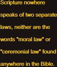 Scripture nowhere speaks of two