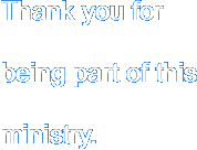 Thank you for being part