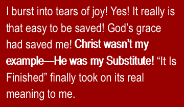 I burst into tears of